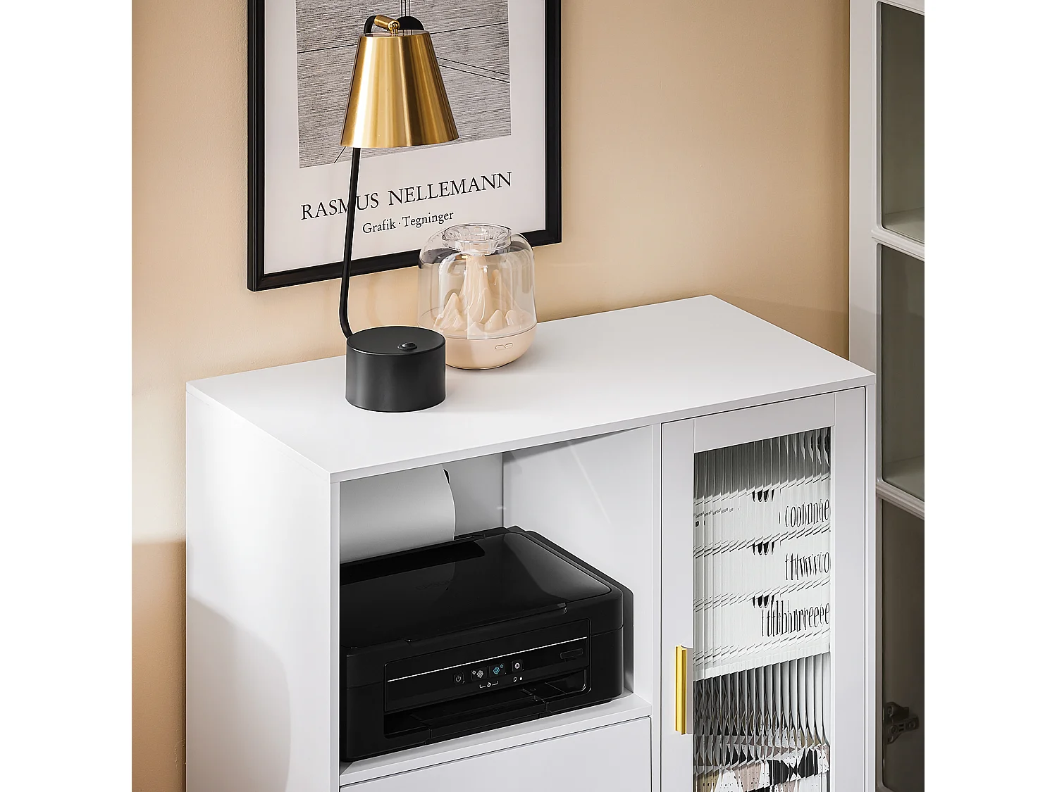 SoBuy ASK09-W Caisson de Bureau à roulettes