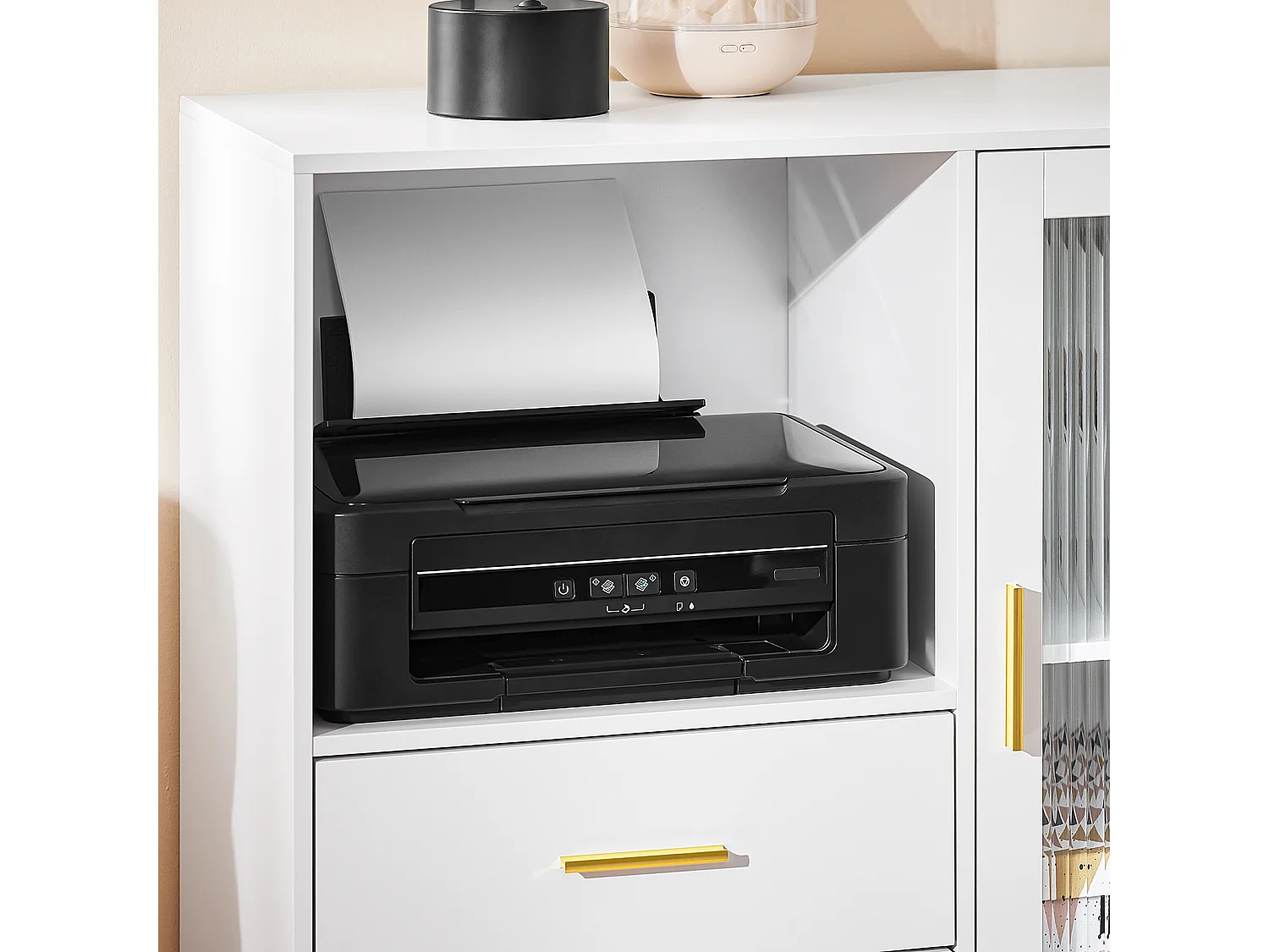 SoBuy ASK09-W Caisson de Bureau à roulettes