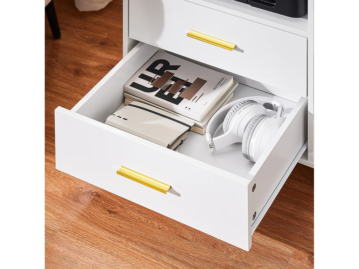 SoBuy ASK09-W Caisson de Bureau à roulettes