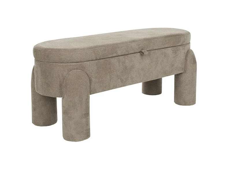 Orly - Banc coffre en tissu L113cm - Gris