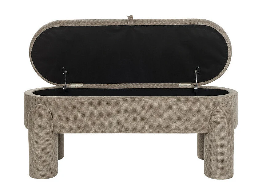 Orly - Banc coffre en tissu L113cm - Gris