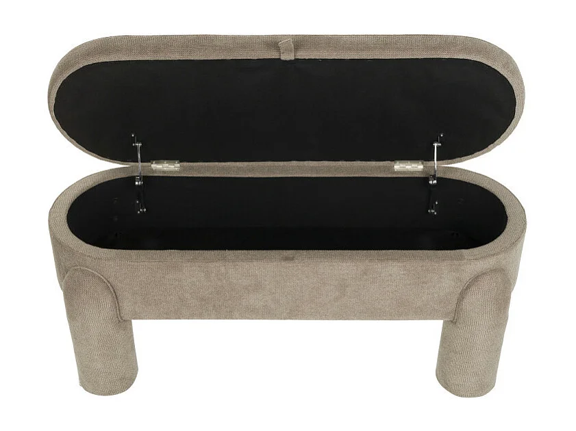 Orly - Banc coffre en tissu L113cm - Gris