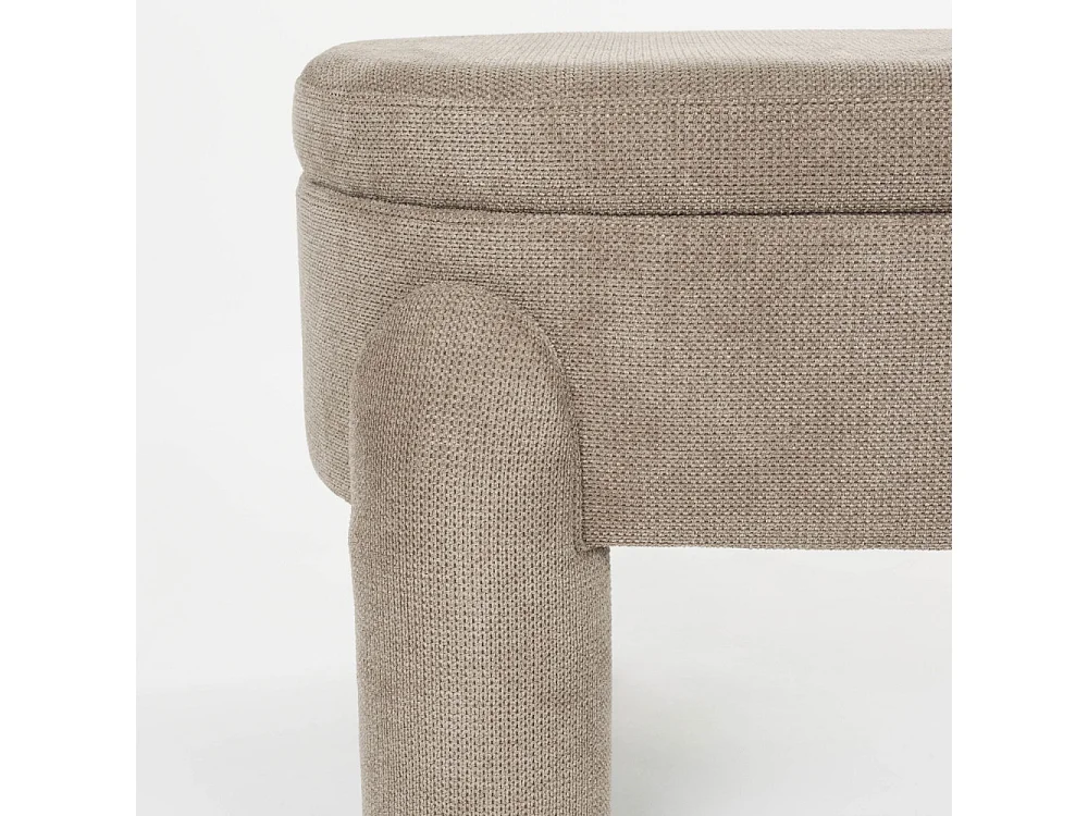 Orly - Banc coffre en tissu L113cm - Gris