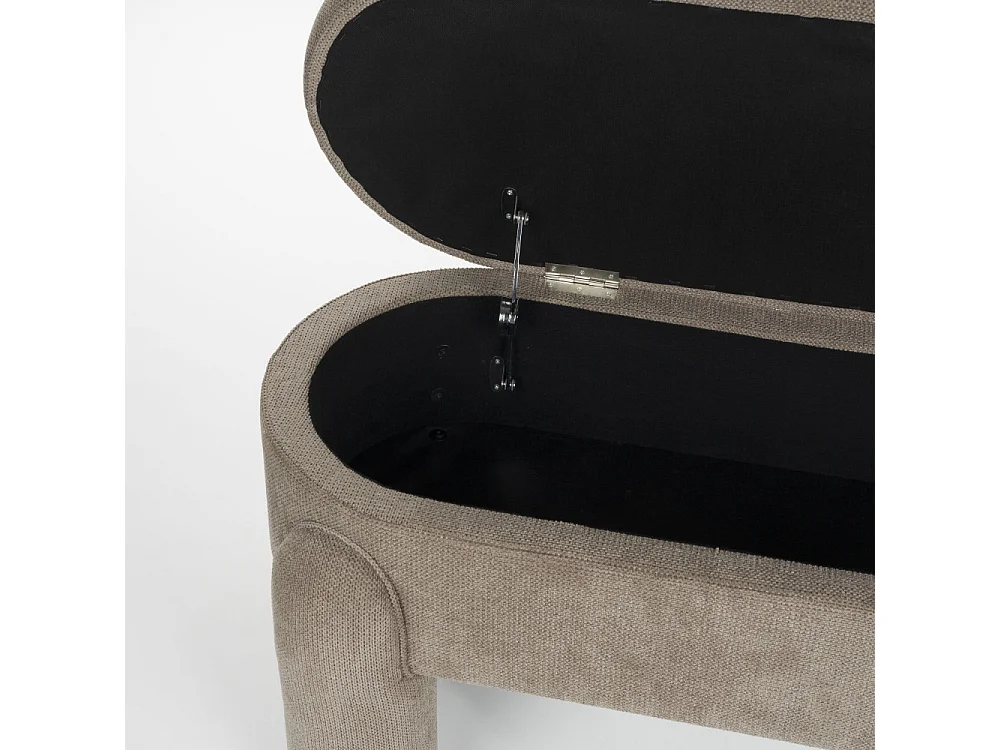 Orly - Banc coffre en tissu L113cm - Gris