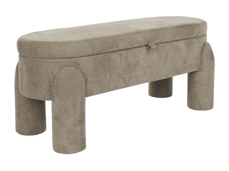 Orly - Banc coffre en tissu L113cm - Gris