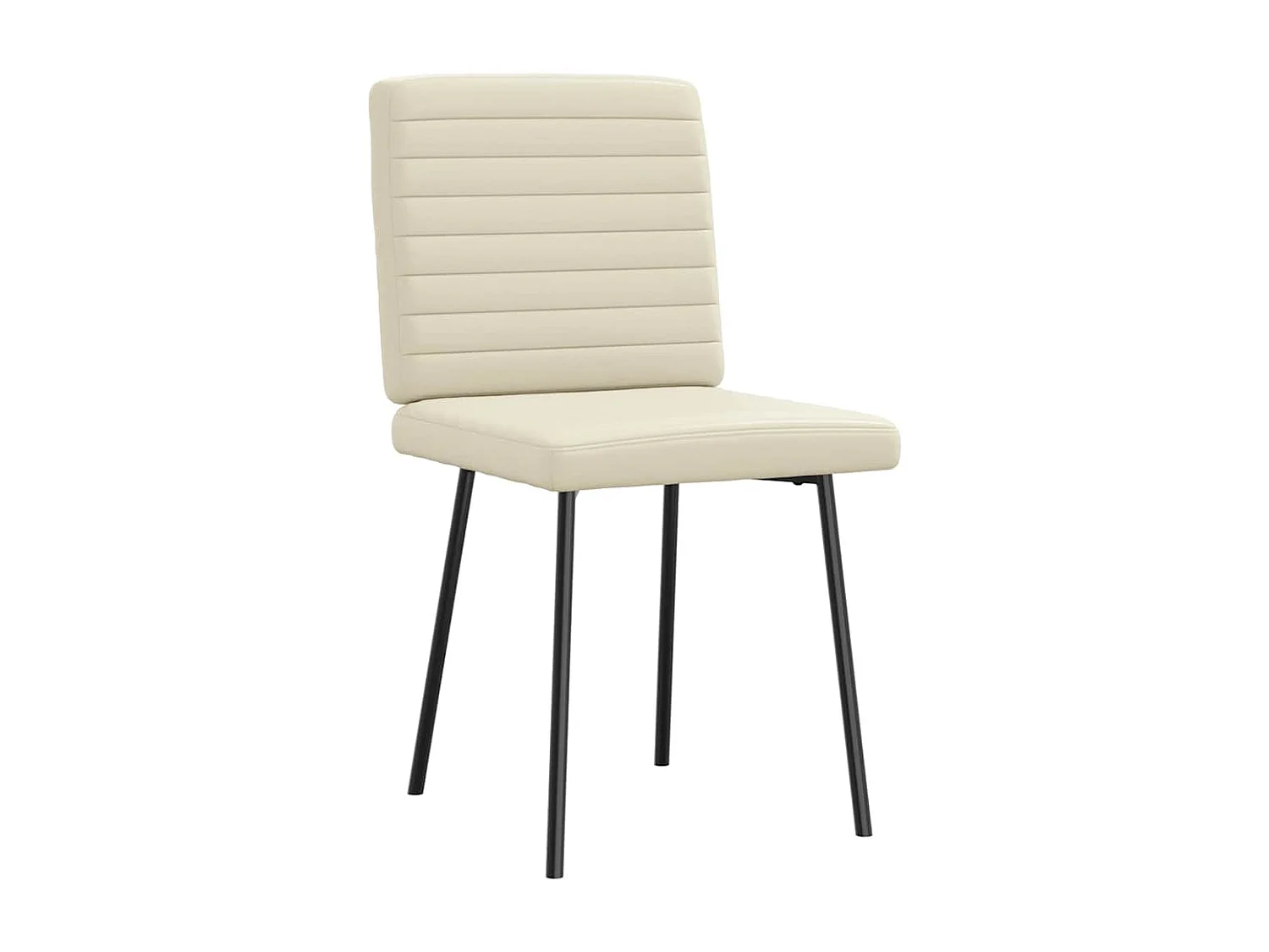 Chaises à manger lot de 4 crème similicuir