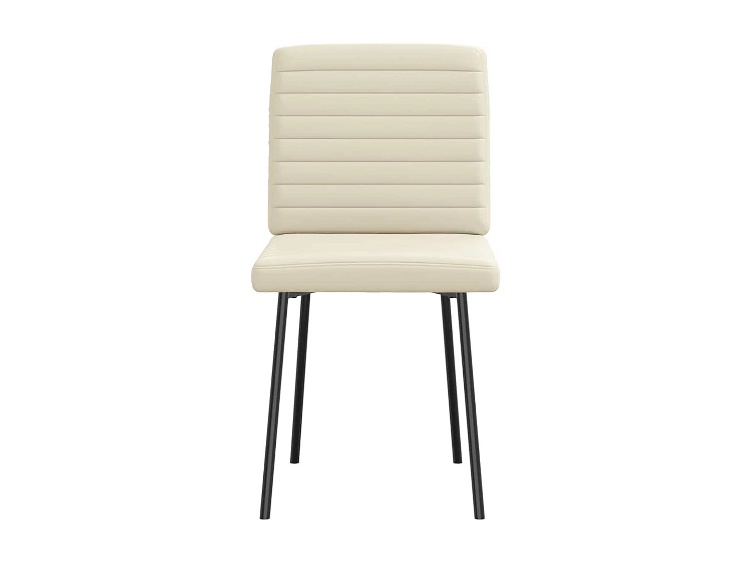 Chaises à manger lot de 4 crème similicuir