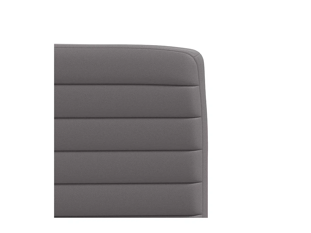 Cadeiras de jantar 4 peças couro artificial cinzento