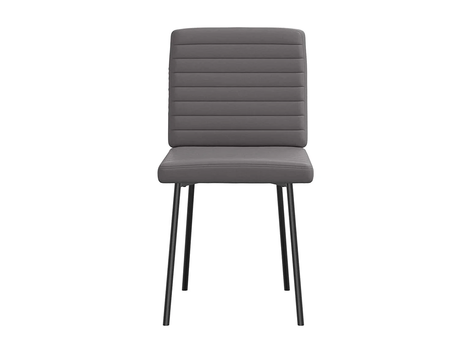 Chaises à manger lot de 4 gris similicuir