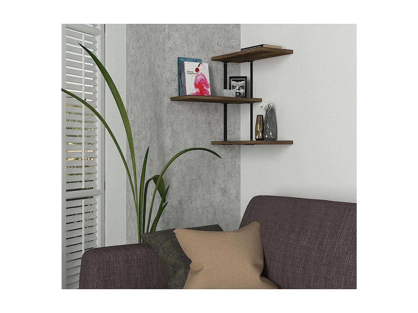 Etagère murale d'angle Frisbi