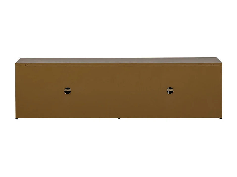 Level - Meuble TV 4 portes en métal L160cm- Jaune moutarde