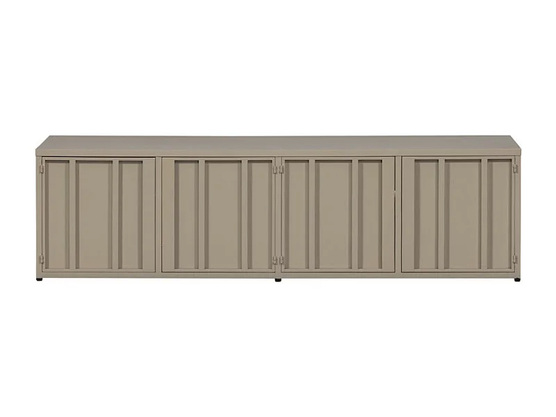 Level - Meuble TV 4 portes en métal L160cm - Beige