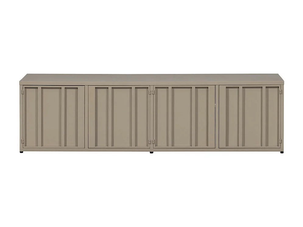 Level - Meuble TV 4 portes en métal L160cm - Beige