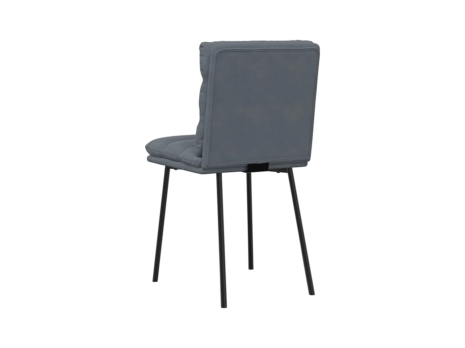 Chaises à manger lot de 6 gris foncé velours