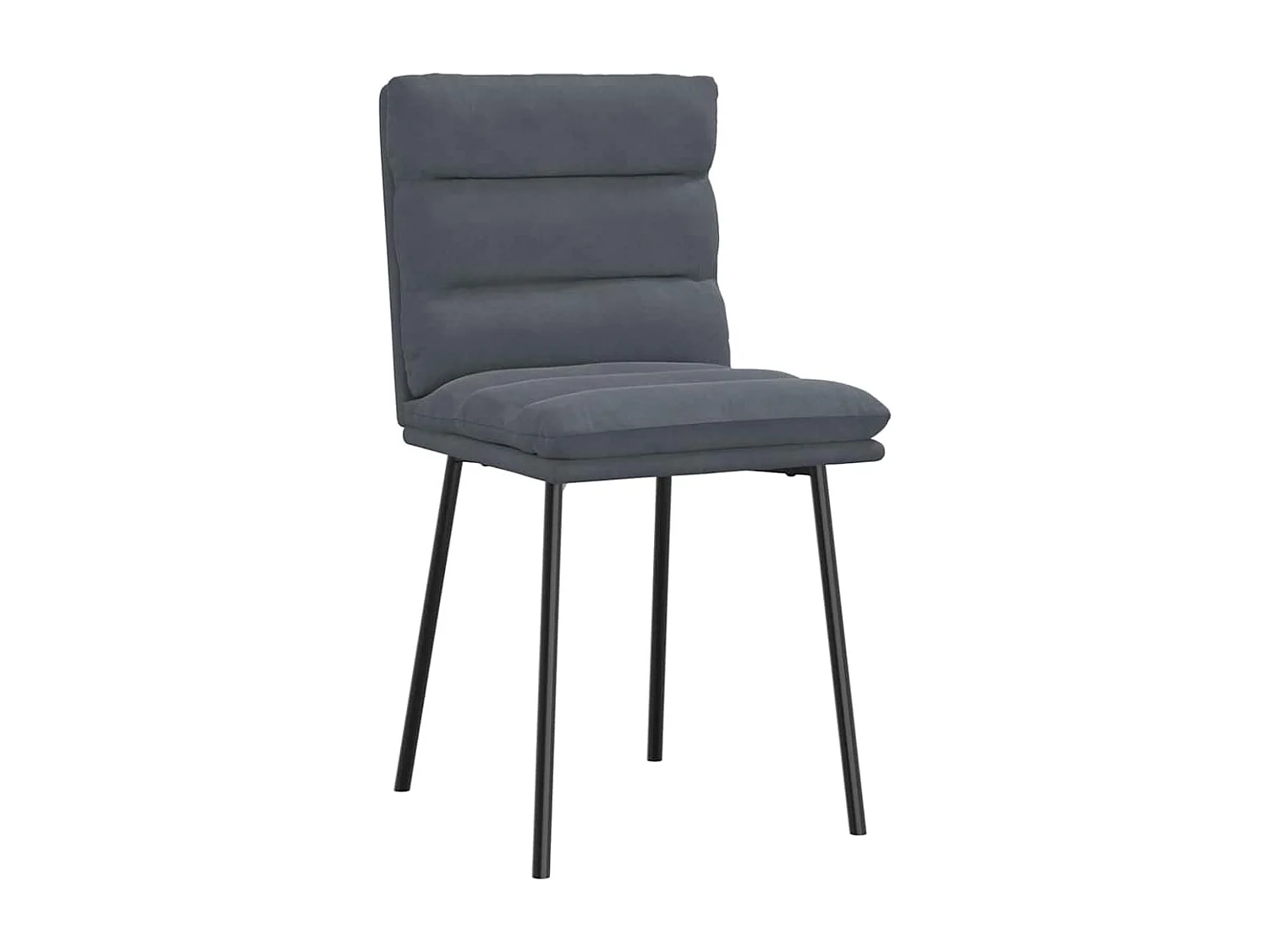 Sillas de comedor 6 unidades terciopelo gris oscuro