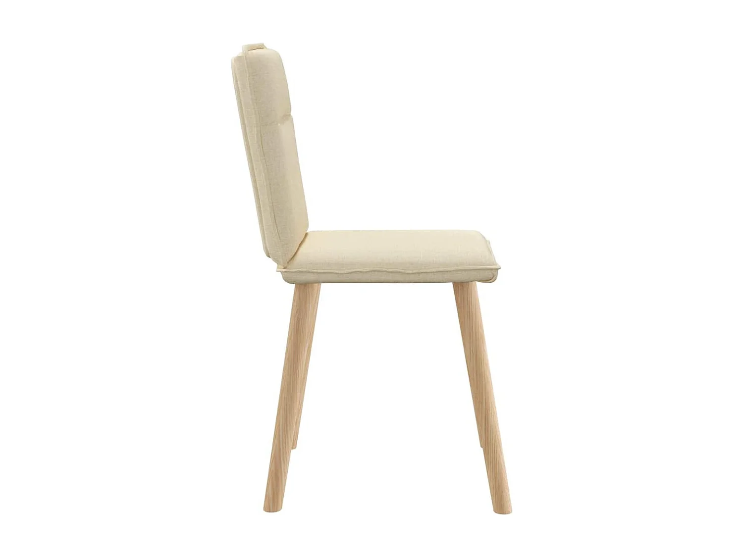 Eetkamerstoelen 6 st stof crèmekleurig