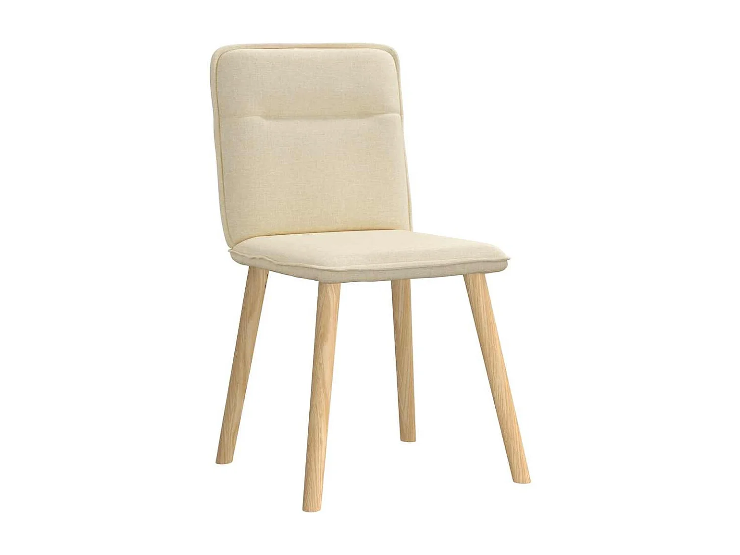 Chaises à manger lot de 6 crème tissu