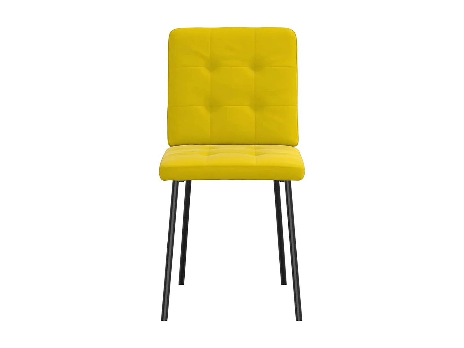 Chaises à manger lot de 6 jaune velours