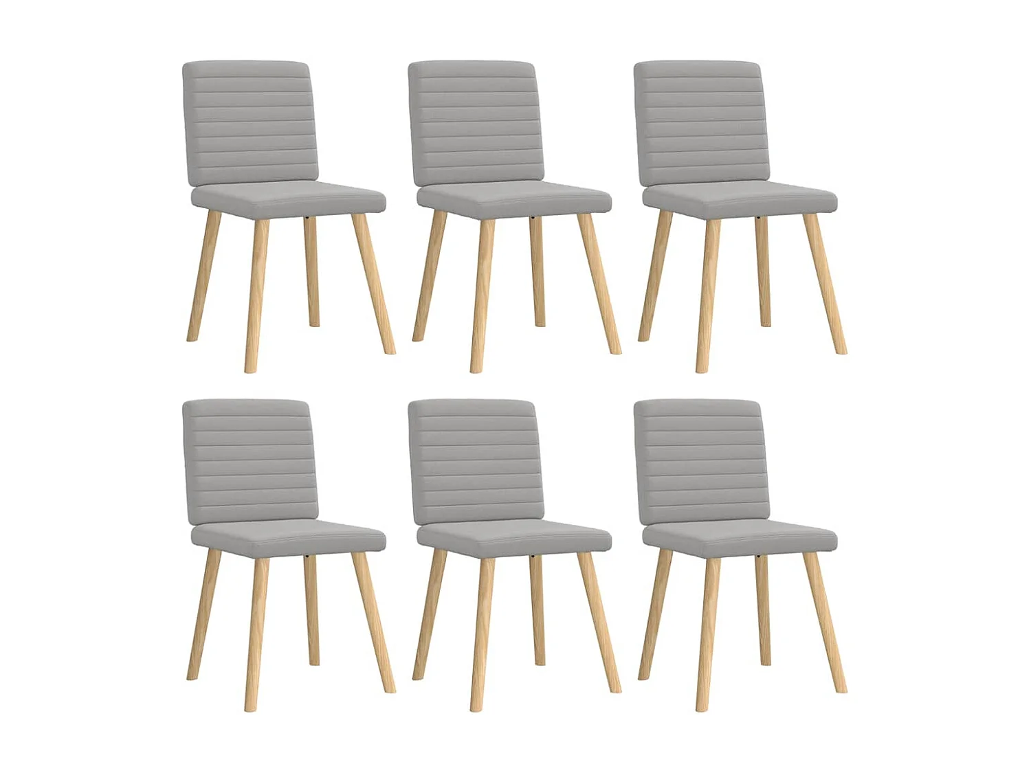 Chaises à manger lot de 6 gris nuage tissu