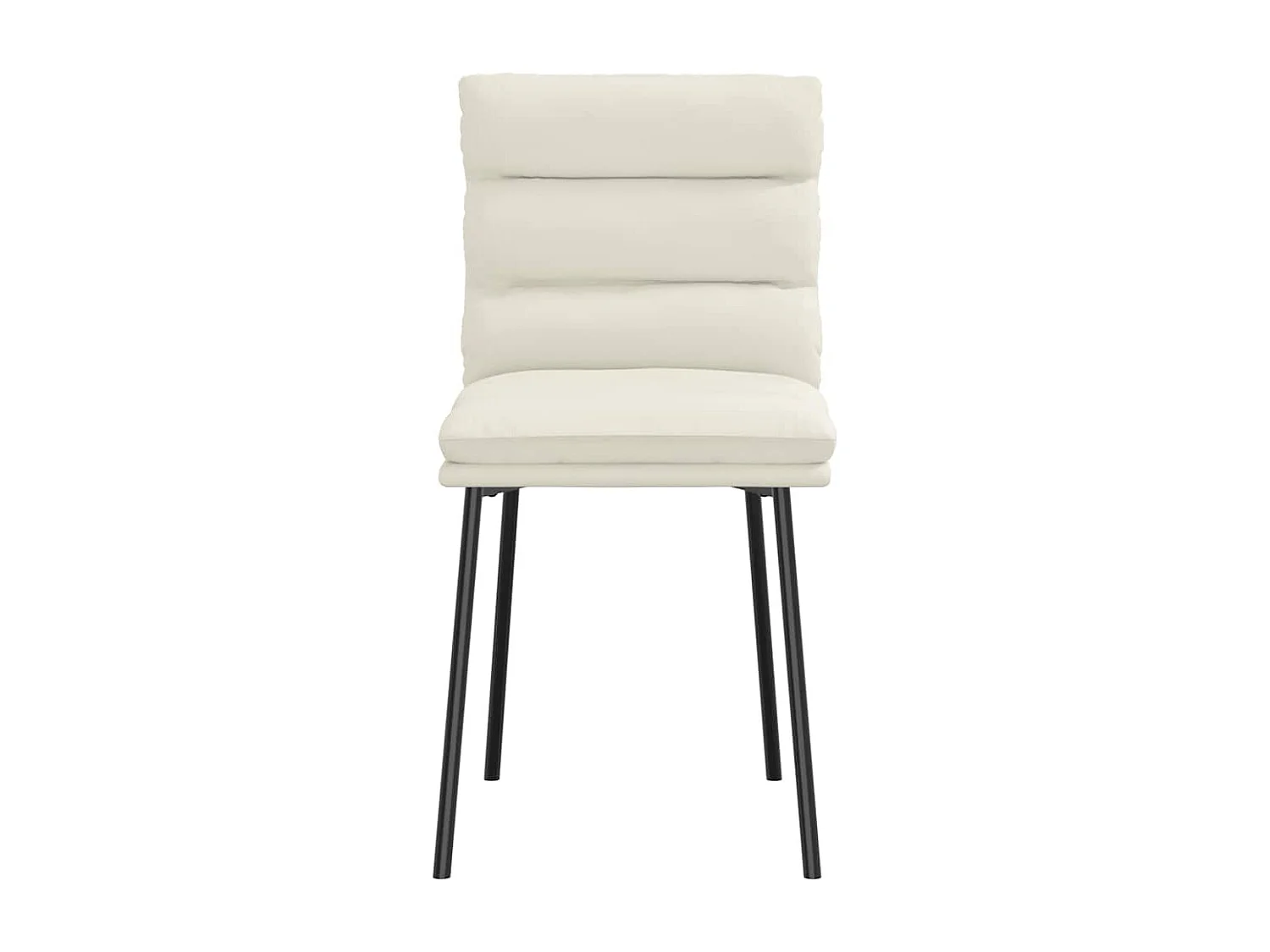 Eetkamerstoelen 6 st fluweel crèmekleurig