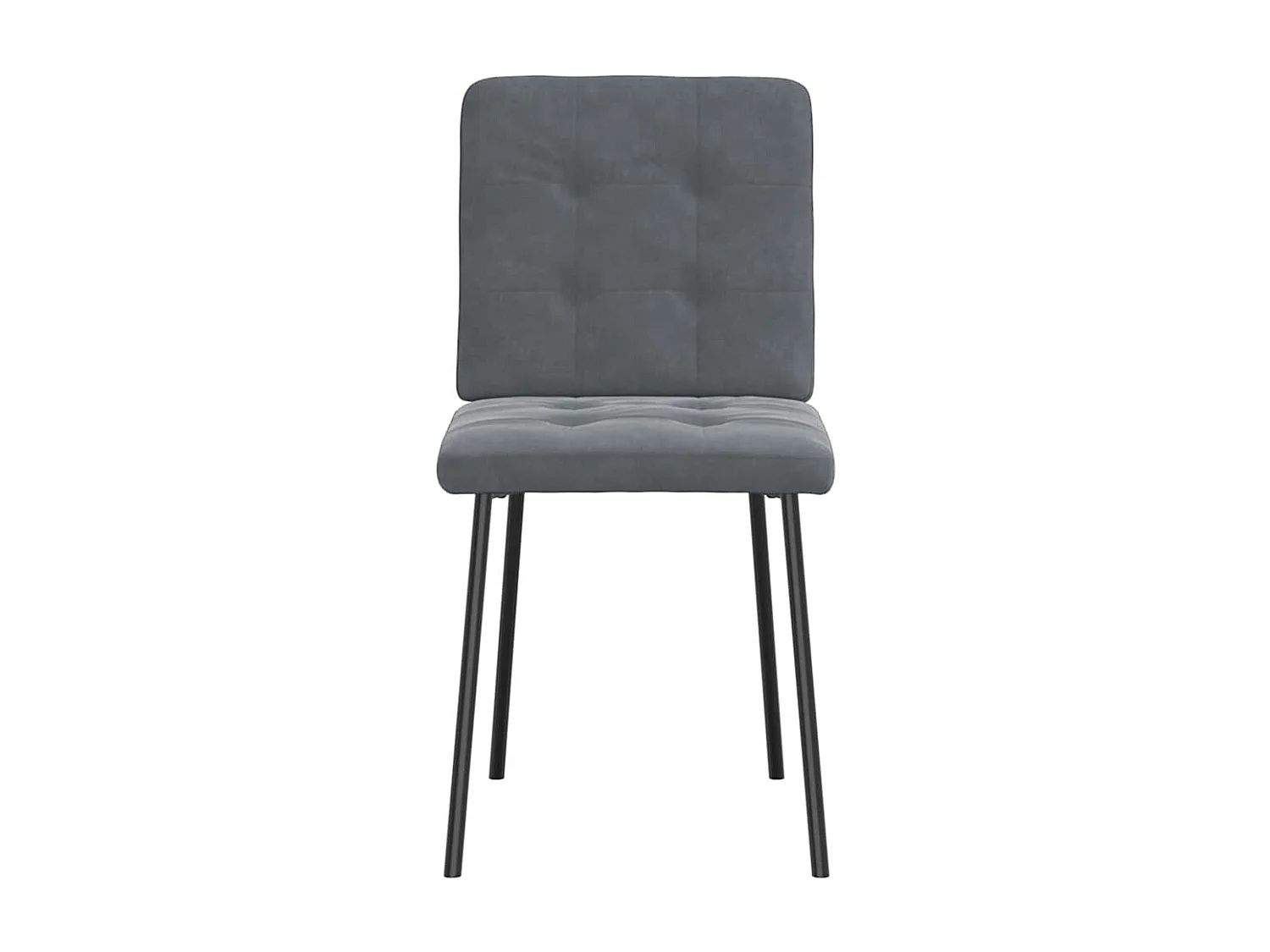 Chaises à manger lot de 6 gris foncé velours