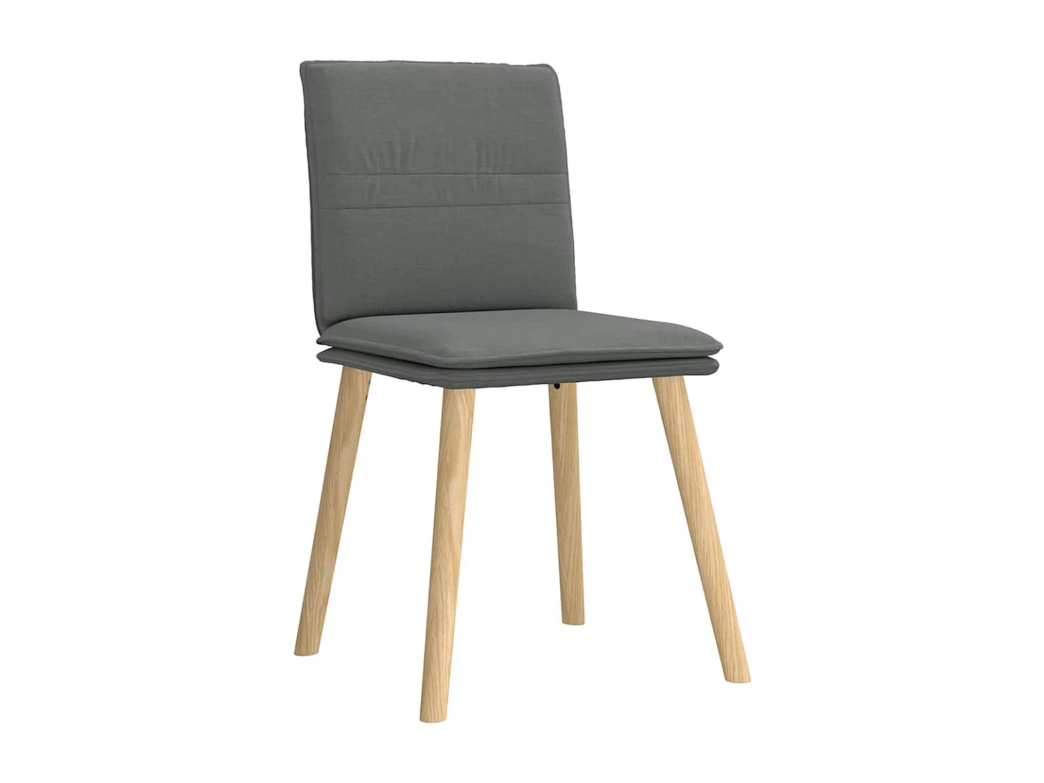 Chaises à manger lot de 6 gris foncé tissu