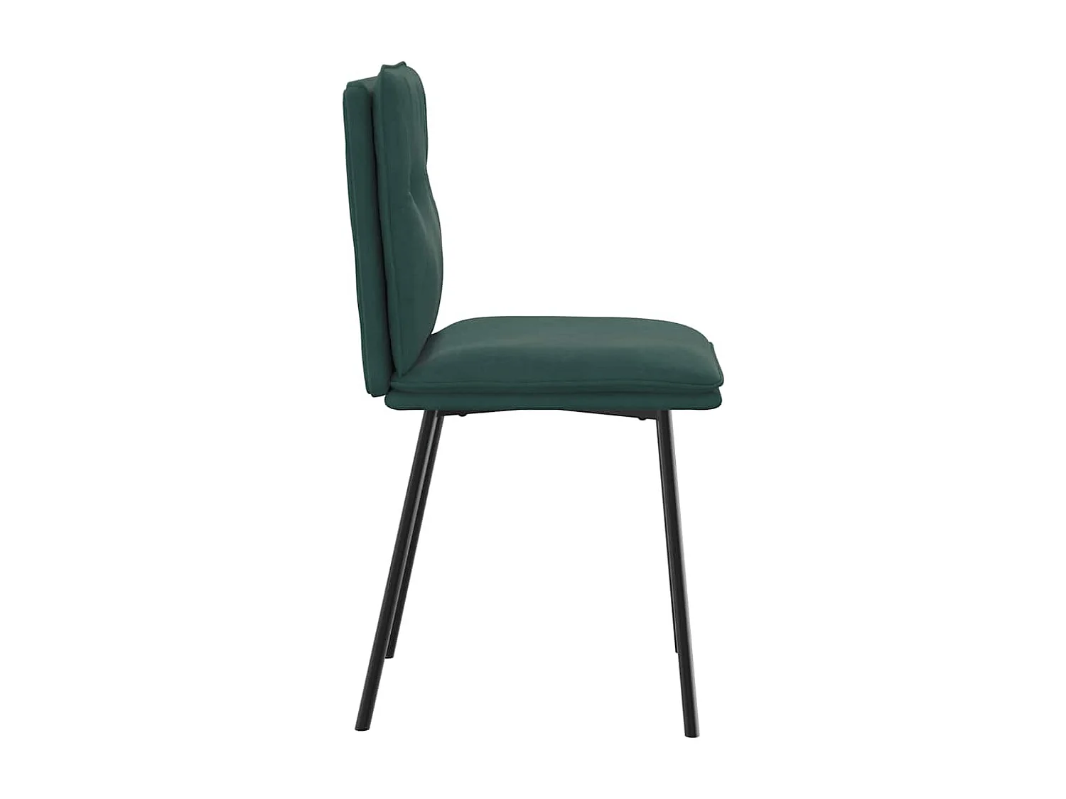 Chaises à manger lot de 6 vert foncé velours