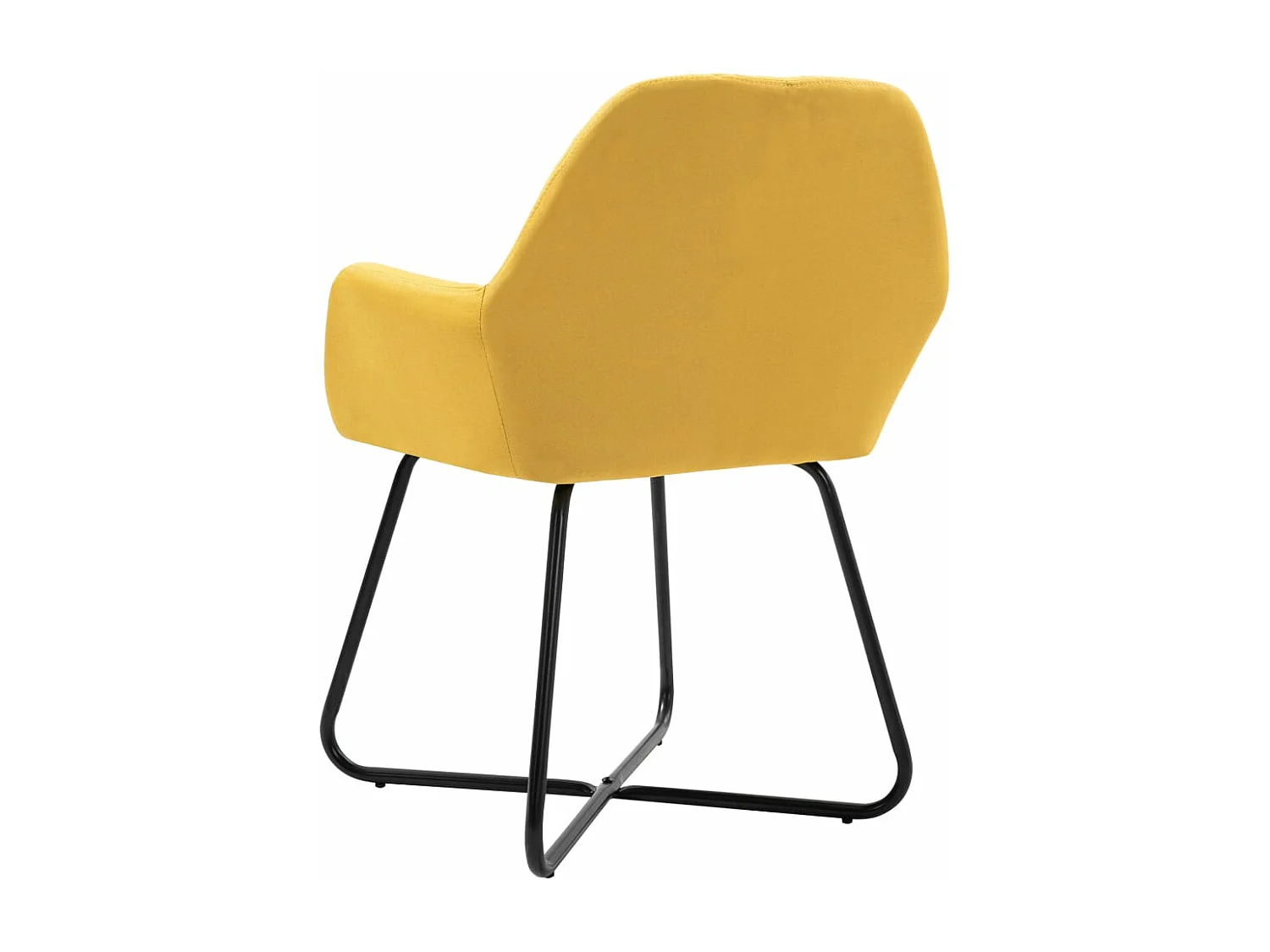 Eetkamerstoelen 6 st stof geel