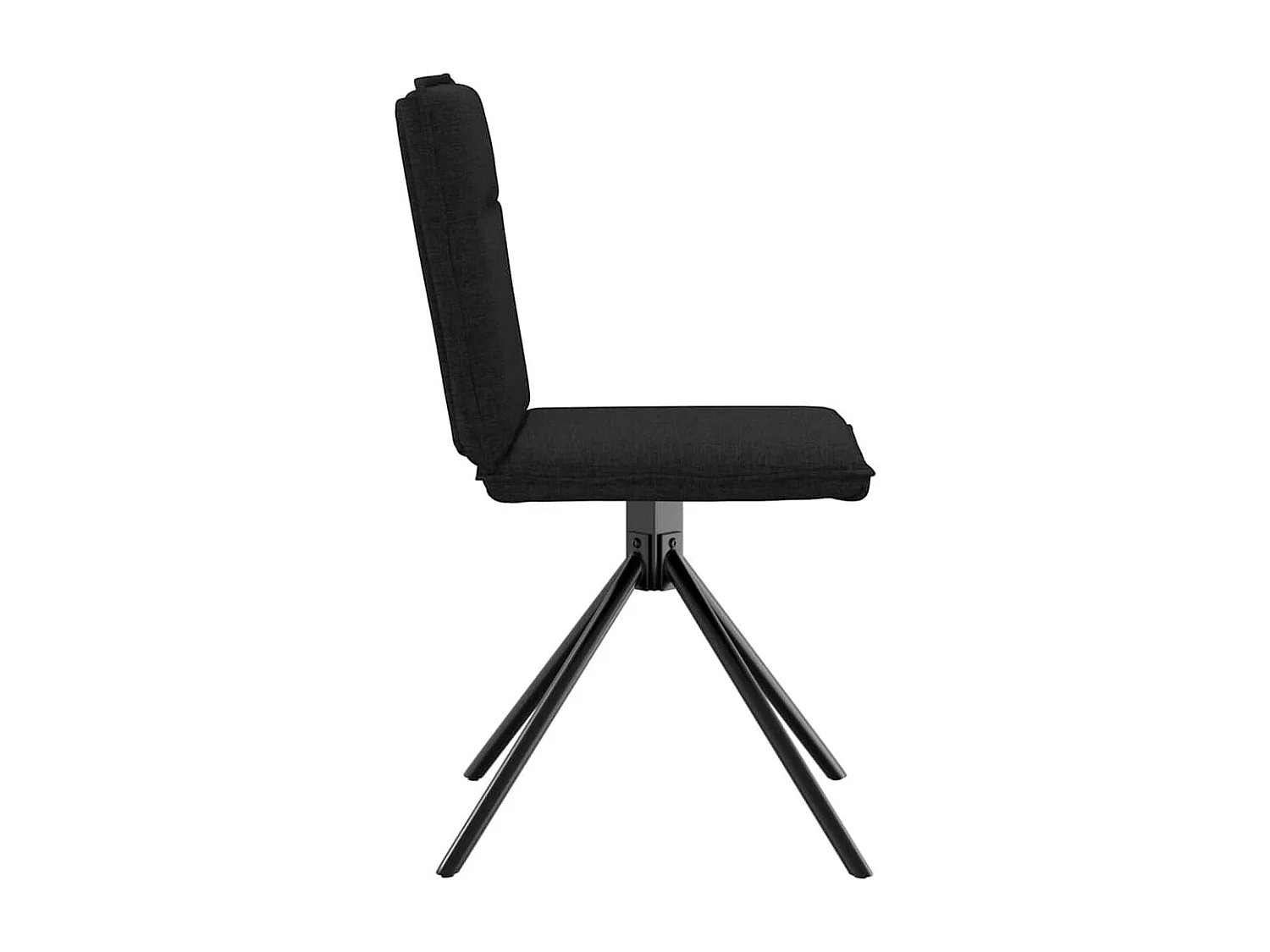 Sillas de comedor giratorias 6 unidades tela negras