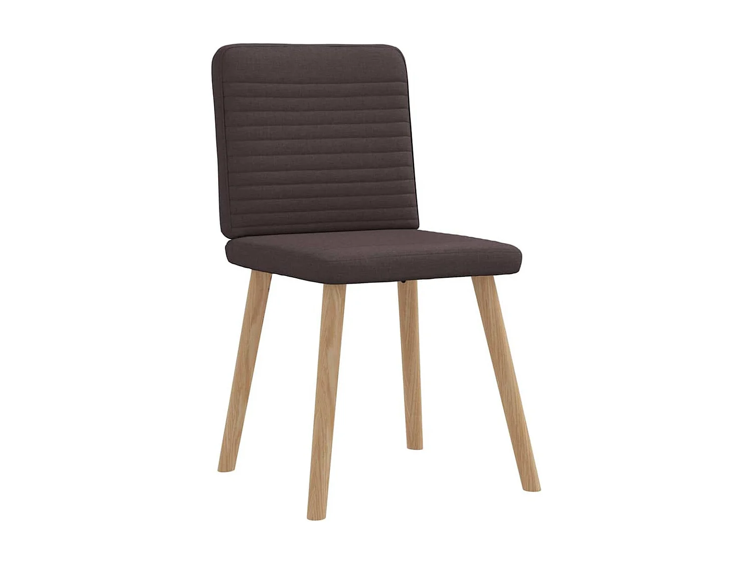Chaises à manger lot de 6 marron foncé tissu