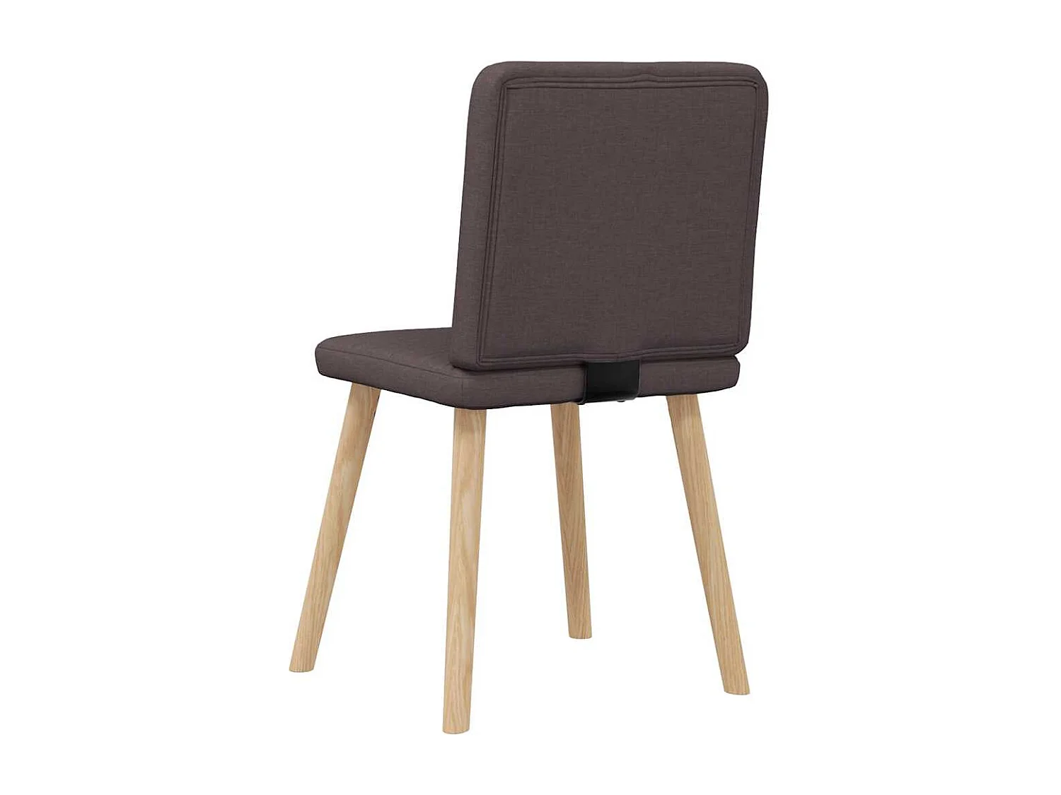 Chaises à manger lot de 6 marron foncé tissu