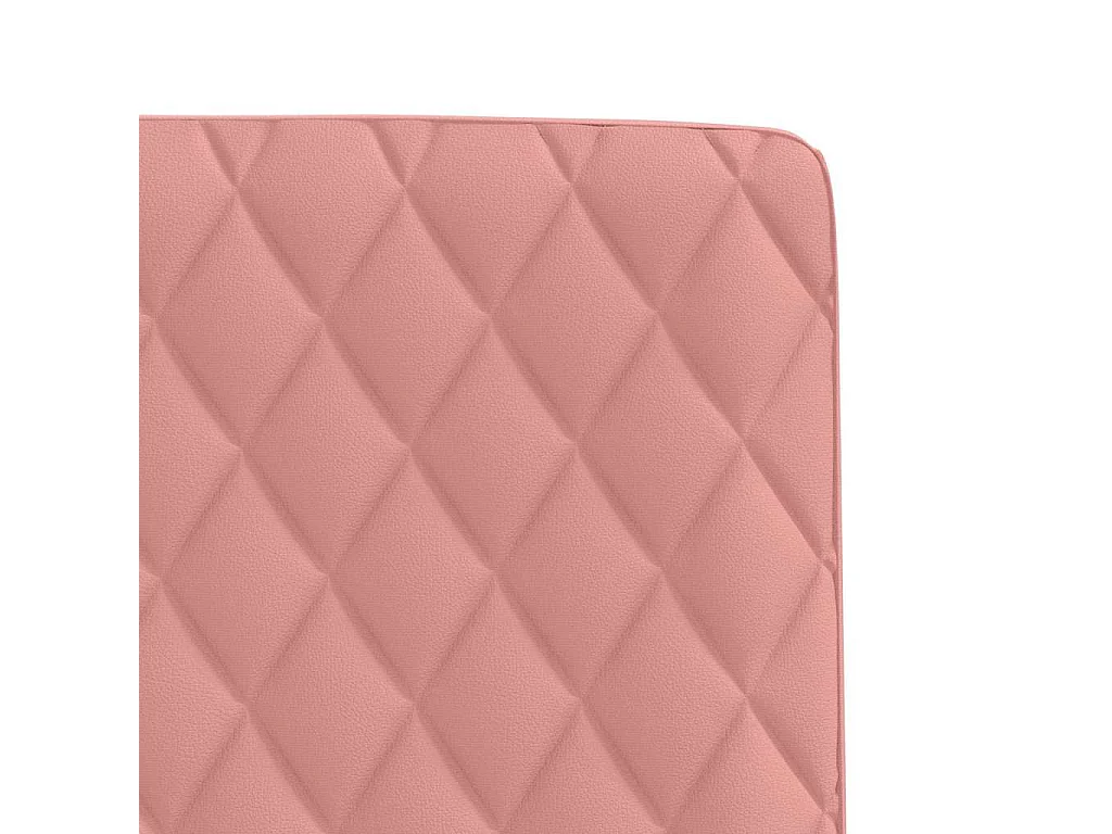 Sillas de comedor 6 unidades cuero sintético rosa