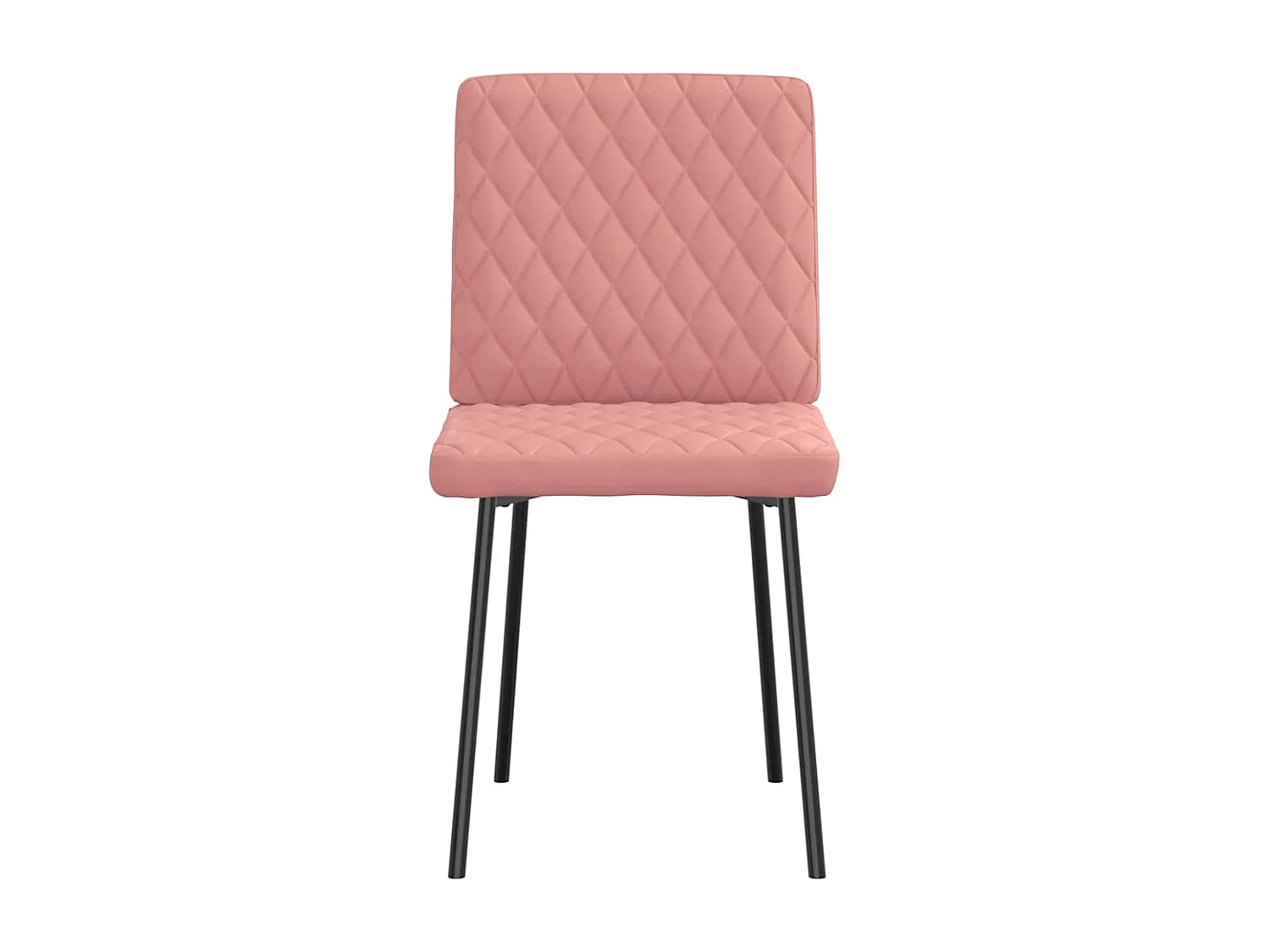 Chaises à manger lot de 6 rose similicuir