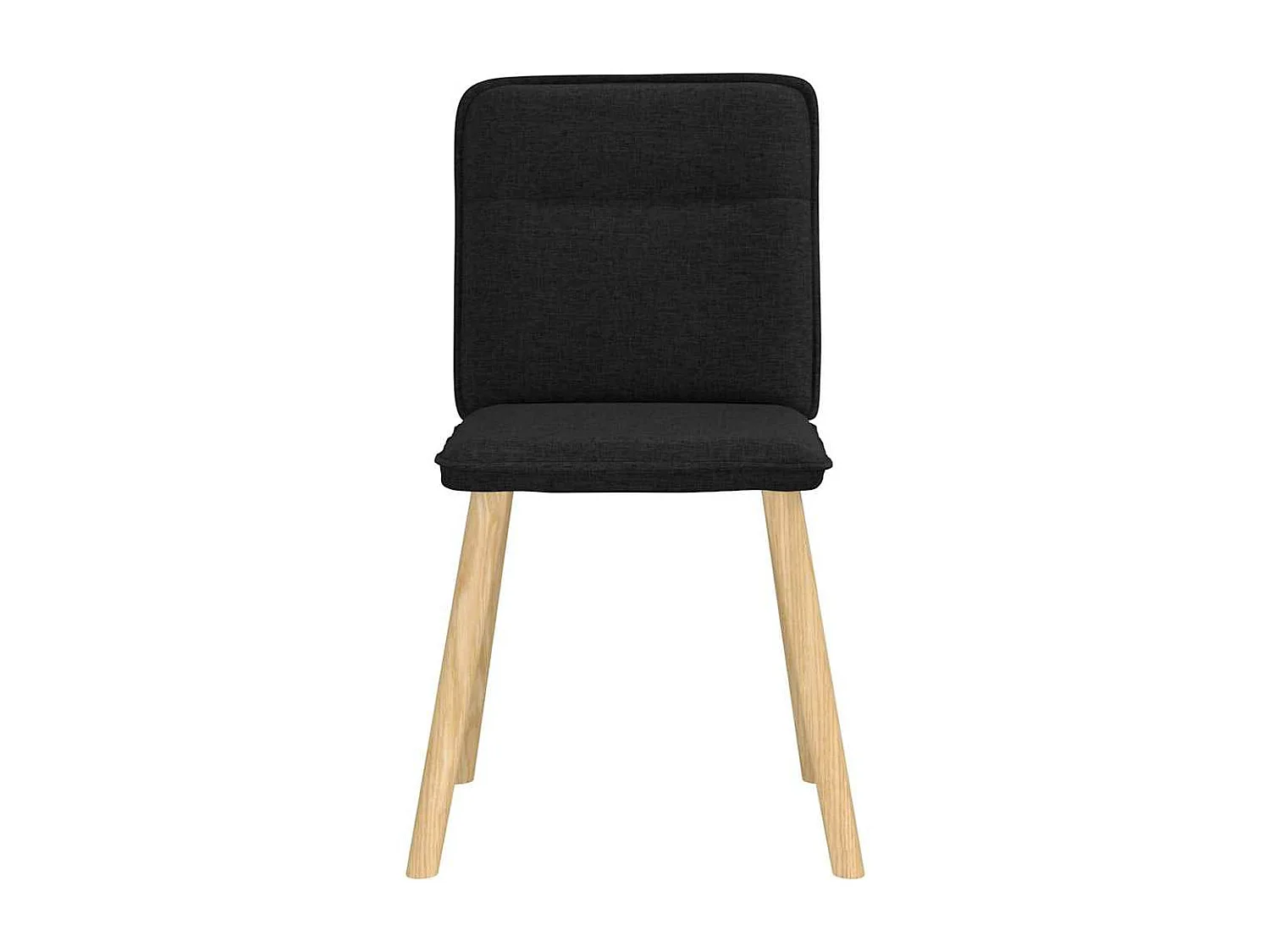 Chaises à manger lot de 6 noir tissu