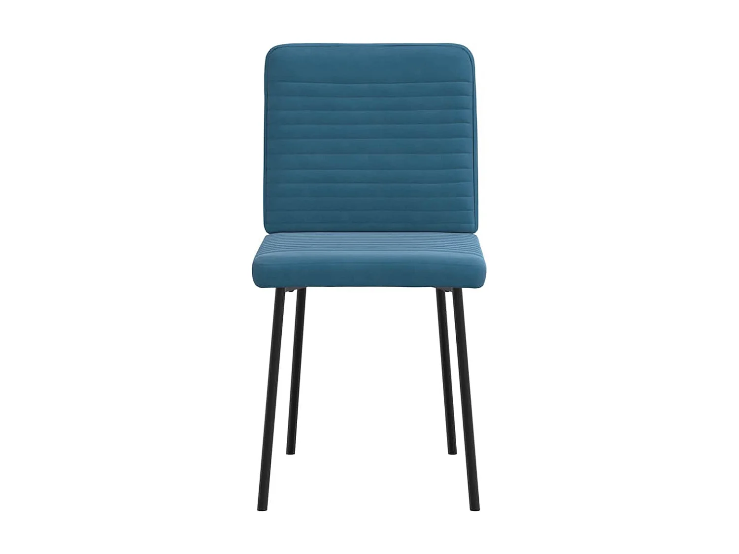 Chaises à manger lot de 6 bleu velours