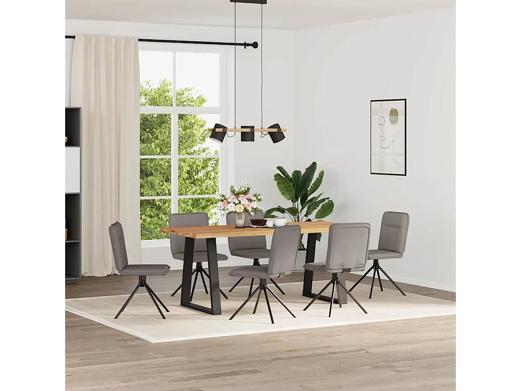 Eetkamerstoelen 6 st stof taupe