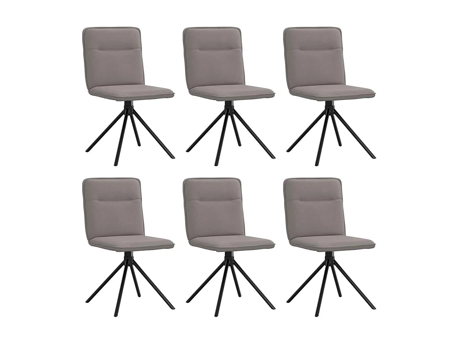 Chaises à manger lot de 6 taupe tissu