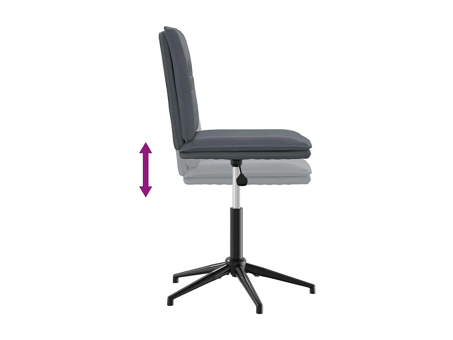 Eetkamerstoelen 6 st fluweel donkergrijs