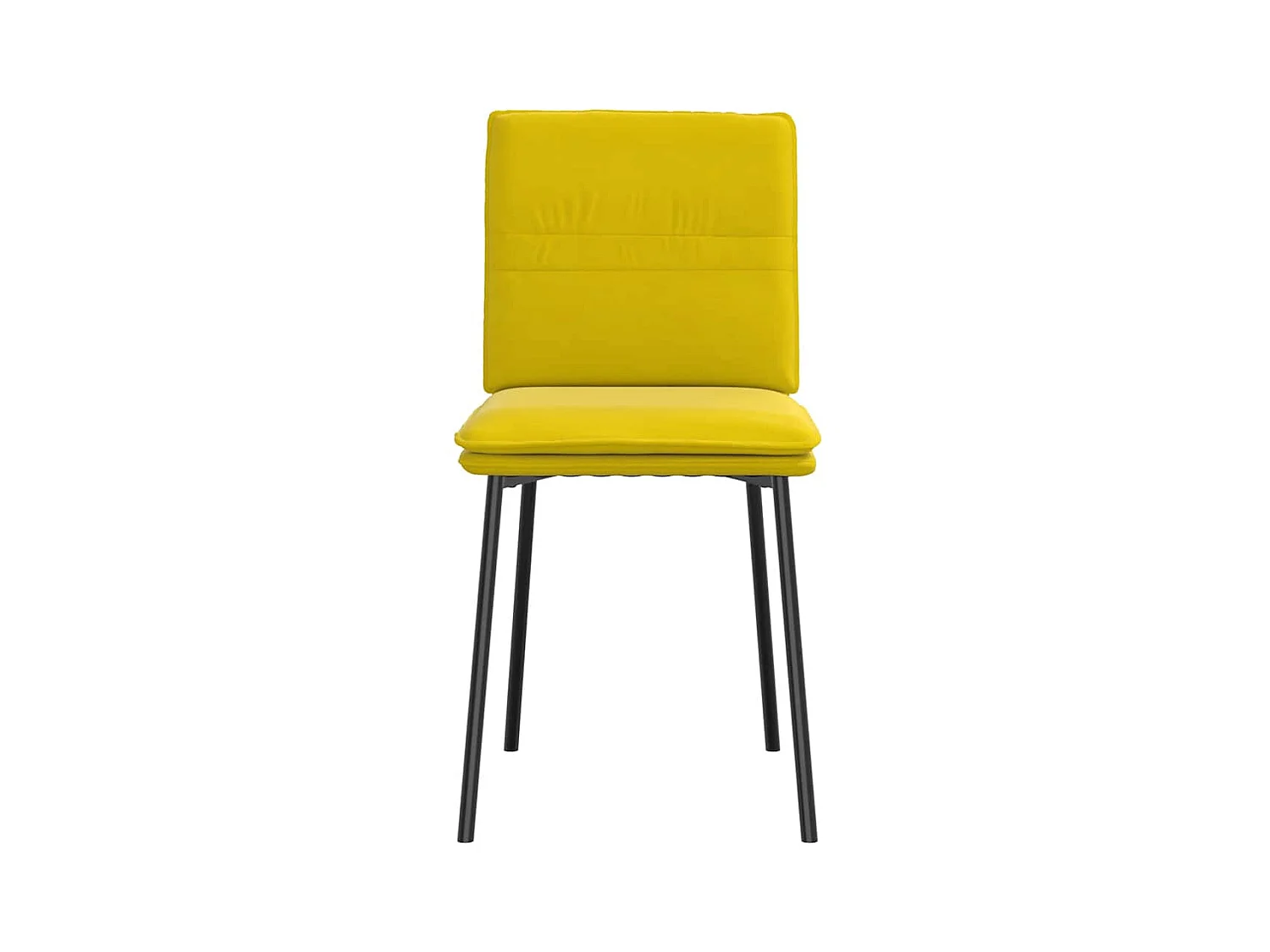 Chaises à manger lot de 6 jaune velours