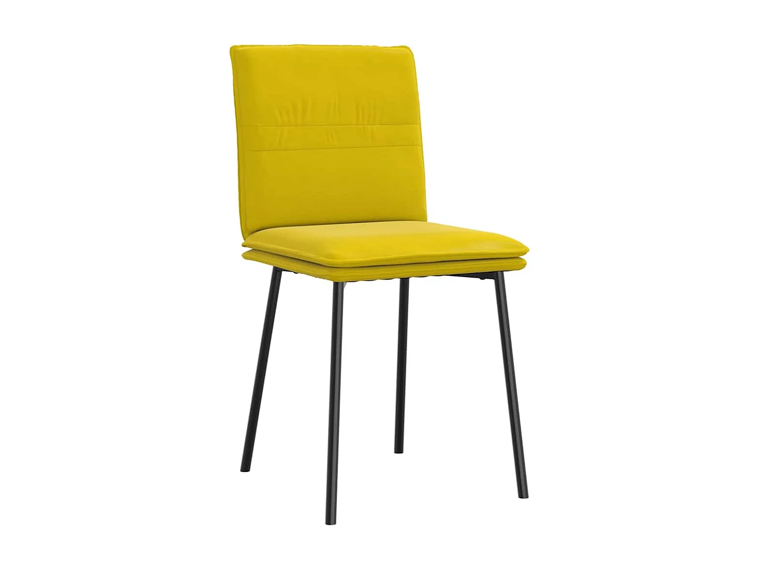 Chaises à manger lot de 6 jaune velours