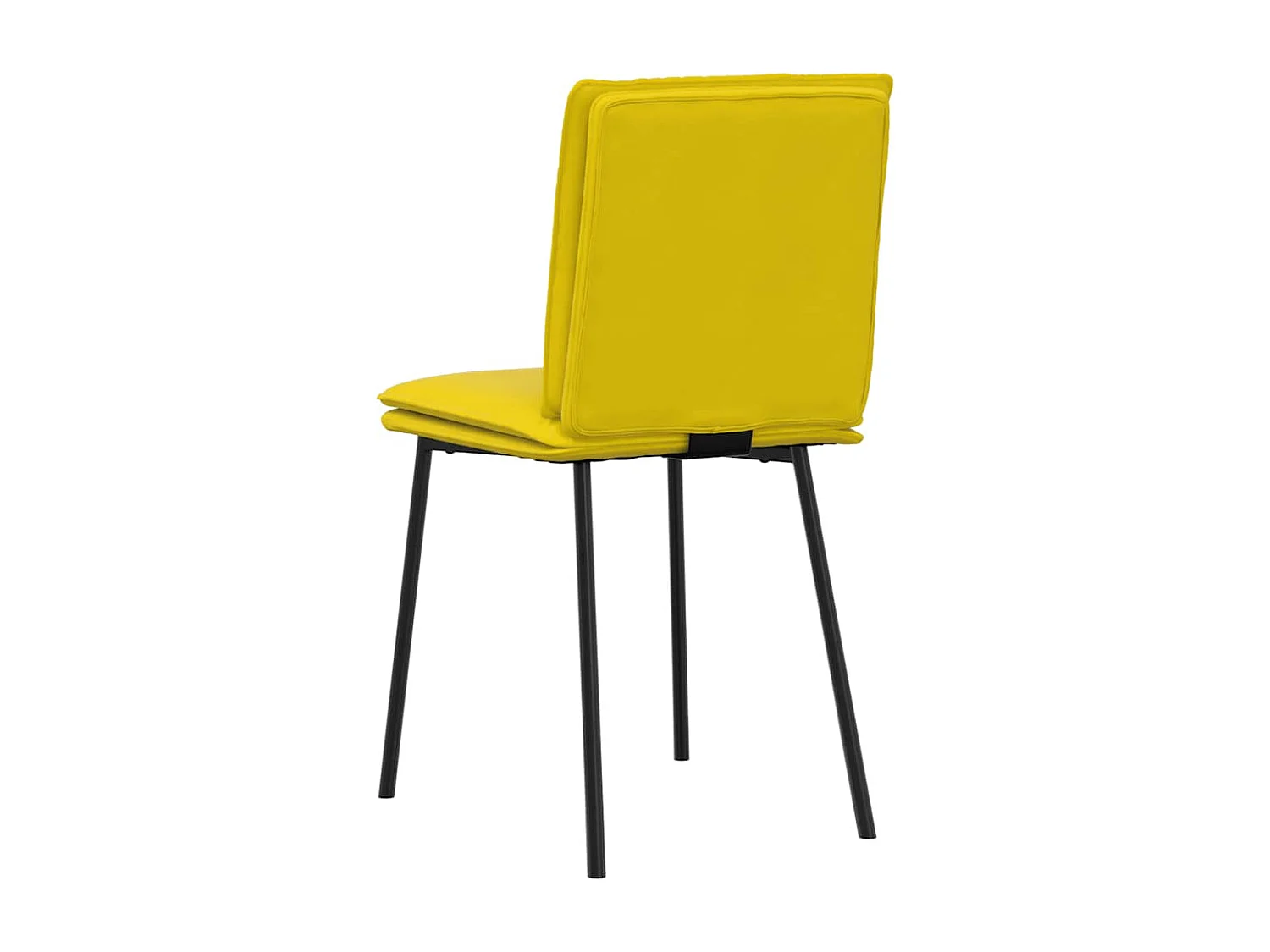 Chaises à manger lot de 6 jaune velours