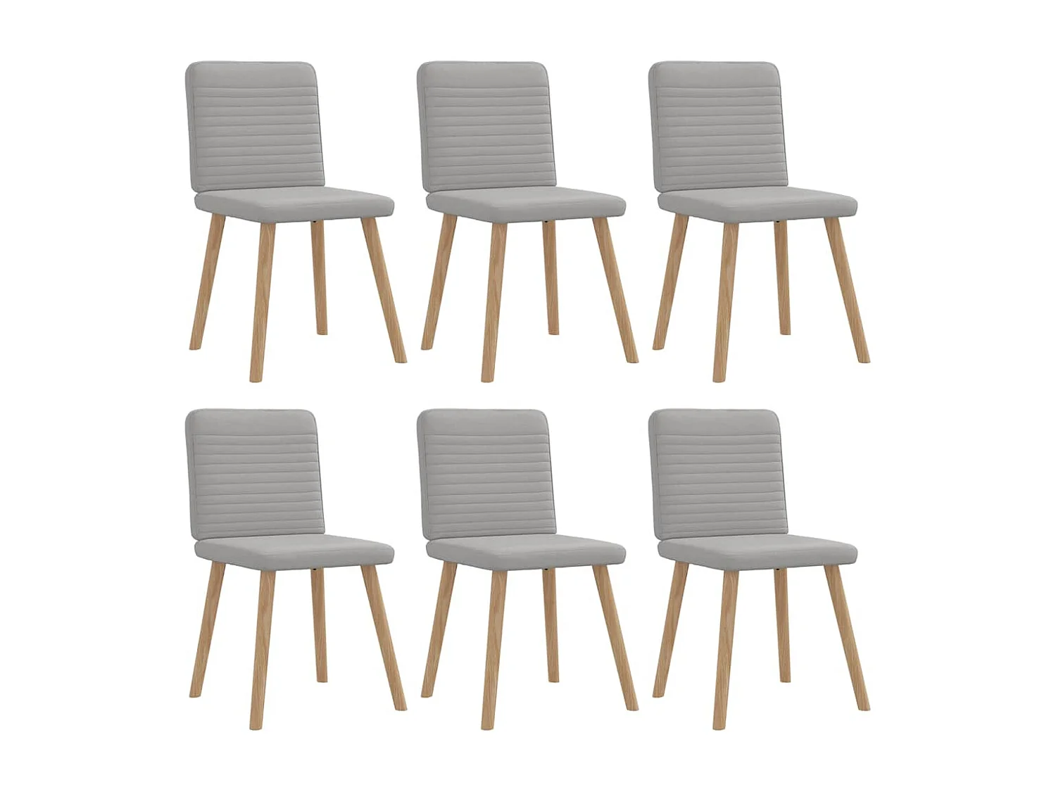 Chaises à manger lot de 6 gris nuage tissu