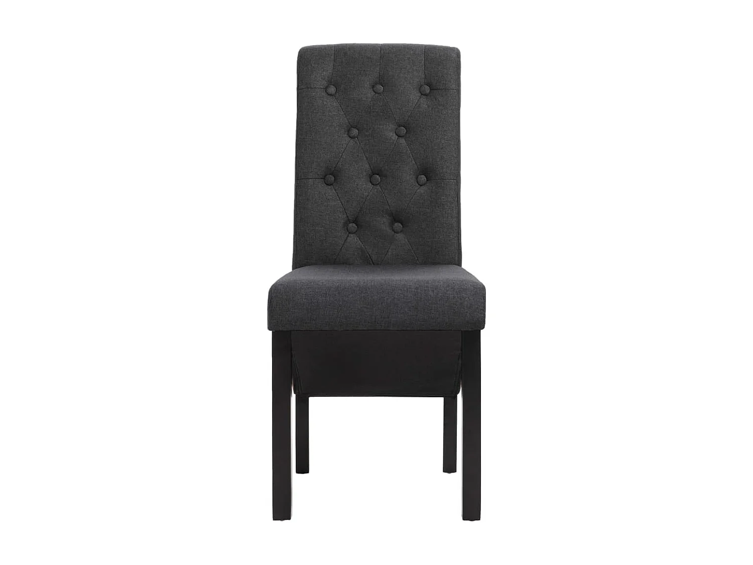 Chaises à manger lot de 6 gris foncé tissu