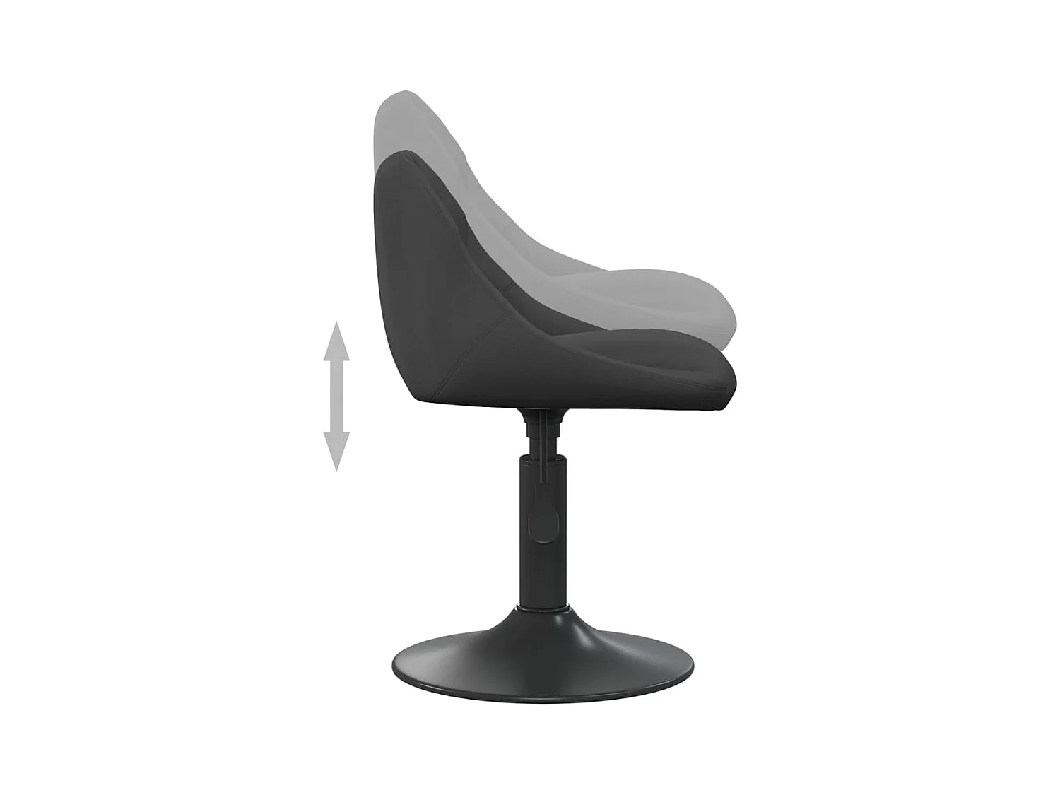 Chaises pivotantes à manger lot de 6 noir velours