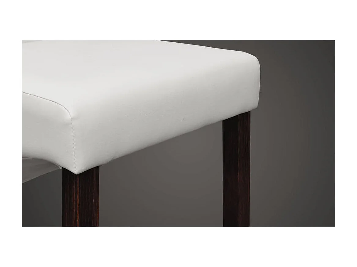 Cadeiras de jantar 6 peças couro artificial branco