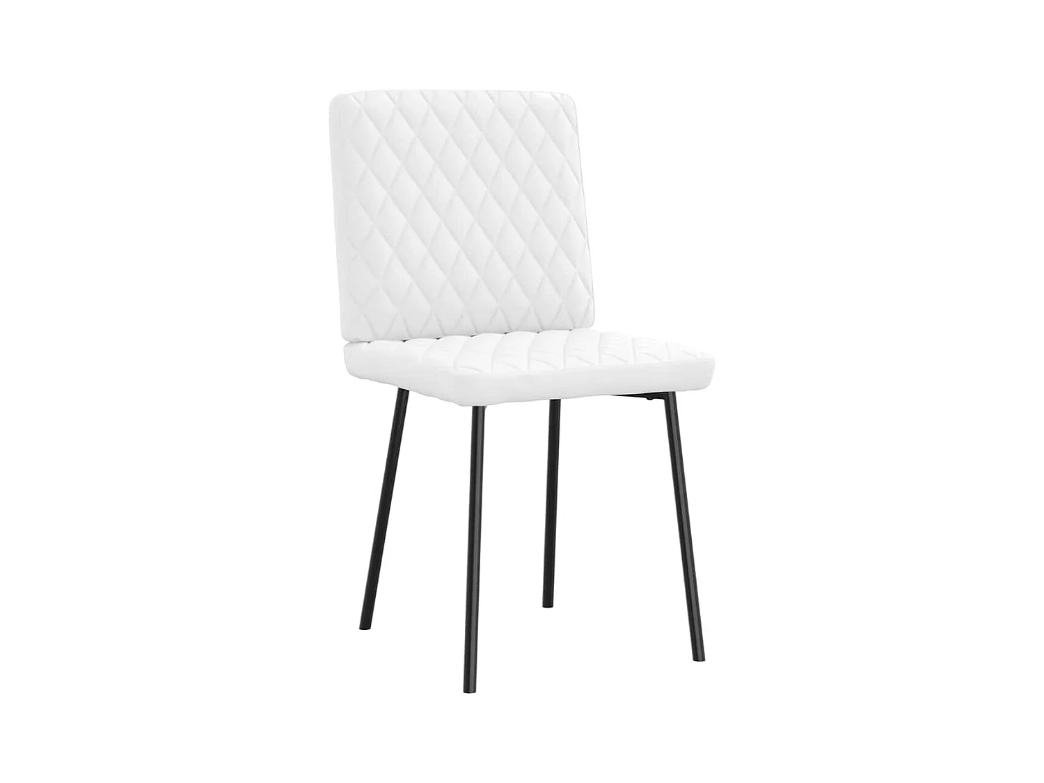 Chaises à manger lot de 6 blanc similicuir