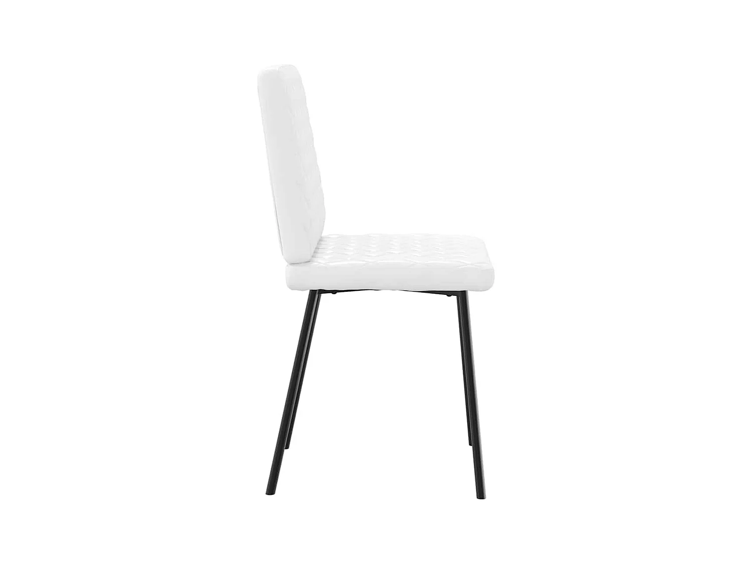 Chaises à manger lot de 6 blanc similicuir