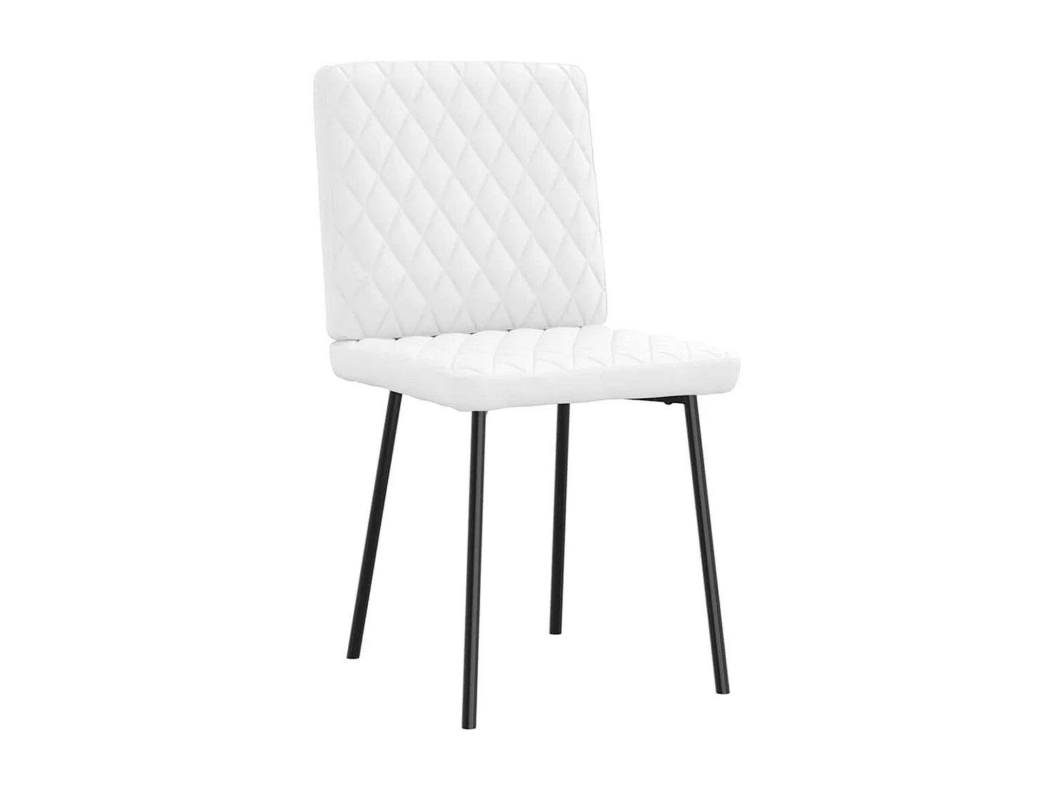 Chaises à manger lot de 6 blanc similicuir