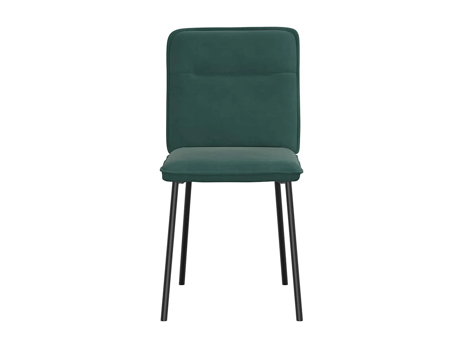 Chaises à manger lot de 6 vert foncé velours