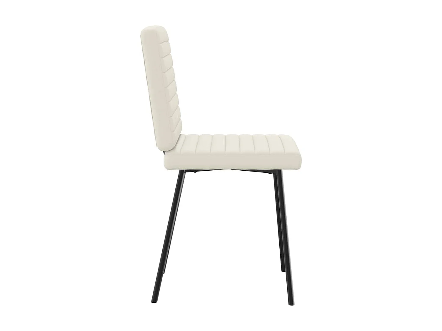 Chaises à manger lot de 6 crème velours